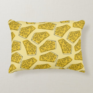 delicious cheese seamless pattern isolated in yell decorative cushion