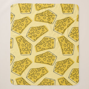 delicious cheese seamless pattern isolated in yell sherpa blanket