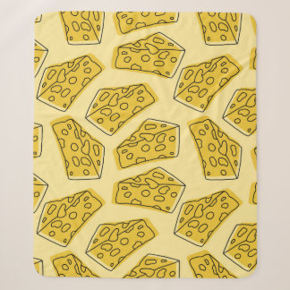 delicious cheese seamless pattern isolated in yell sherpa blanket