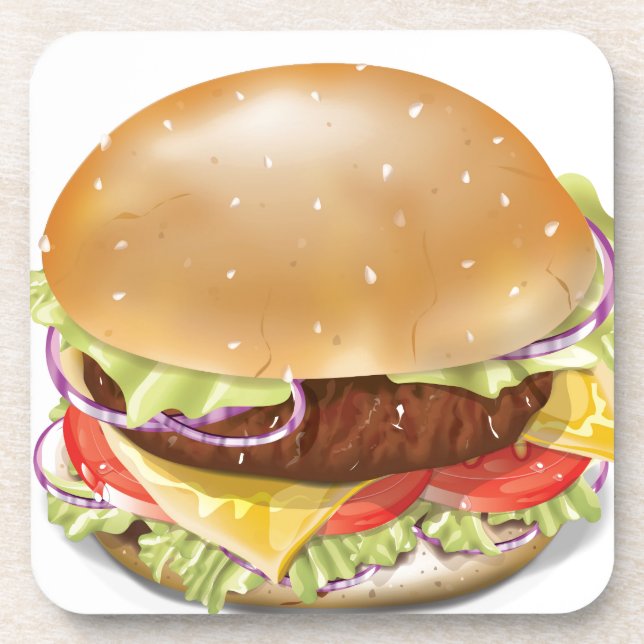 Delicious Cheeseburger Coaster (Front)