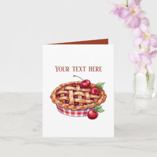Delicious cherry pie customisable card