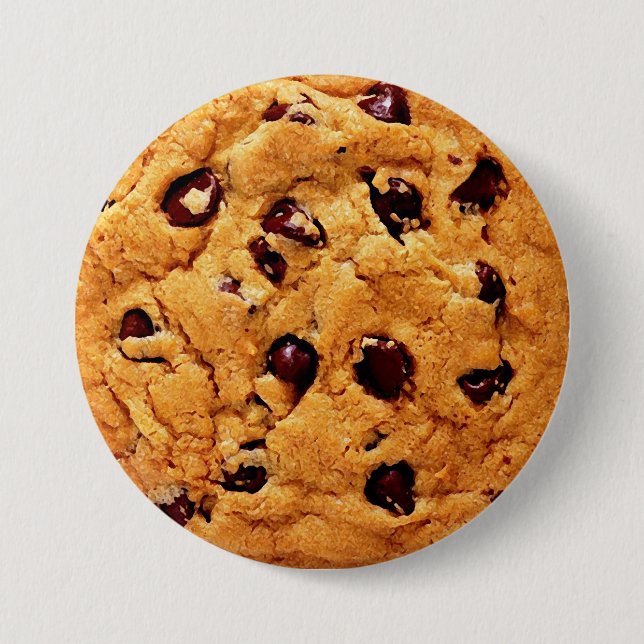Delicious Chocolate Chip Tollhouse Cookie 7.5 Cm Round Badge (Front)