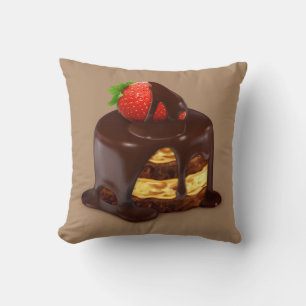 Delicious Chocolate Ice Cream Cake Cushion