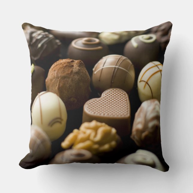 Delicious chocolate pralines cushion (Front)