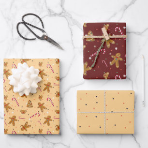 Delicious Christmas biscuits and gingerbread men Wrapping Paper Sheet