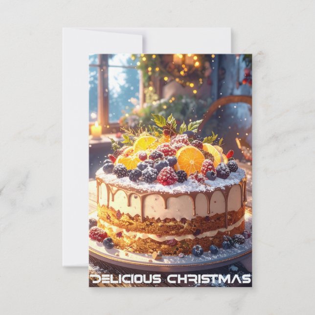 DELICIOUS CHRISTMAS - modern style -  Card (Front)