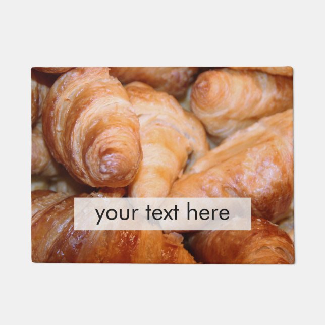 Delicious classic french croissants photograph doormat (Front)