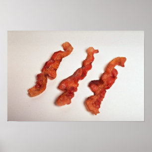 Delicious Cooked bacon Poster