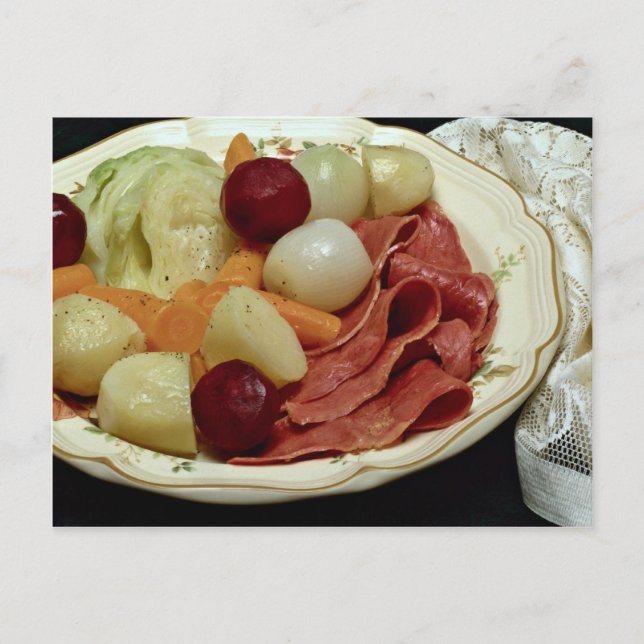 Delicious Corned beef and cabbage Postcard (Front)