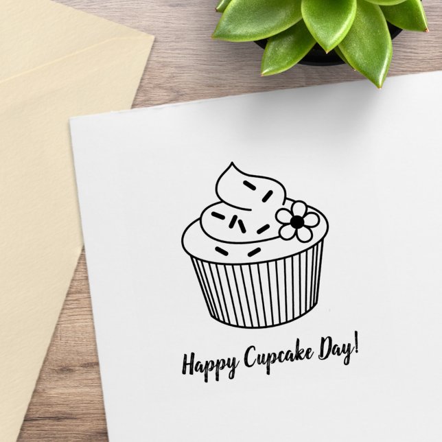 Delicious Cupcake with Frosting Rubber Stamp (Creator Uploaded)