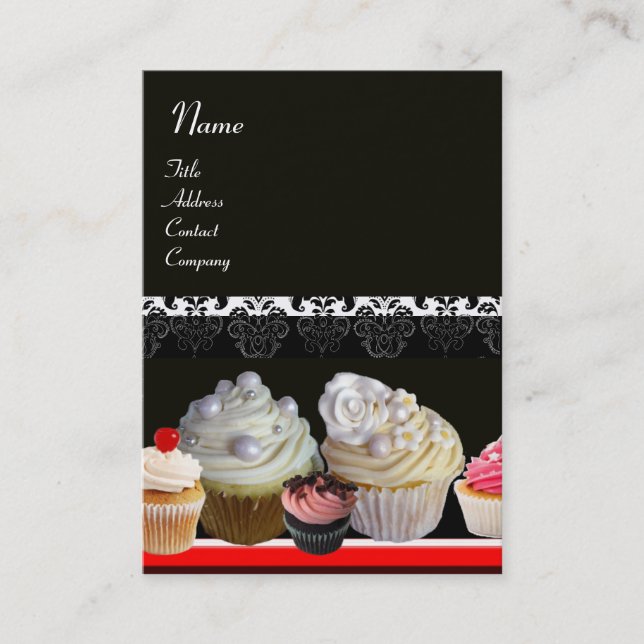 DELICIOUS CUPCAKES DESERT SHOP BUSINESS CARD (Front)