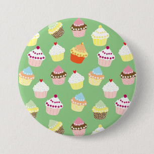 Delicious Decorated Birthday Cupcakes 7.5 Cm Round Badge