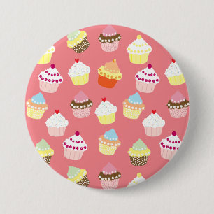 Delicious Decorated Birthday Cupcakes 7.5 Cm Round Badge