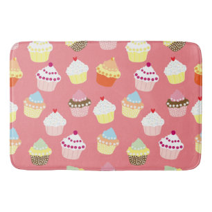 Delicious Decorated Birthday Cupcakes Bath Mat