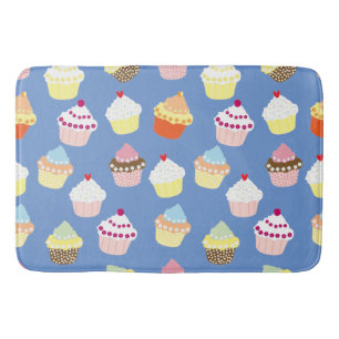 Delicious Decorated Birthday Cupcakes Bath Mat