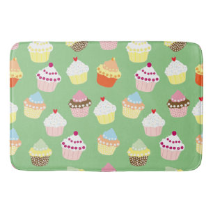 Delicious Decorated Birthday Cupcakes Bath Mat