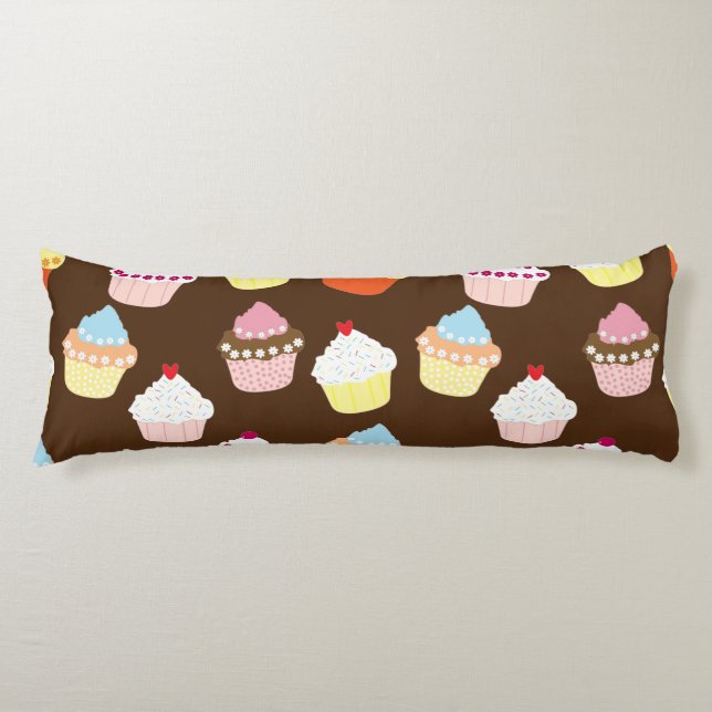 Delicious Decorated Birthday Cupcakes Body Pillow (Front)