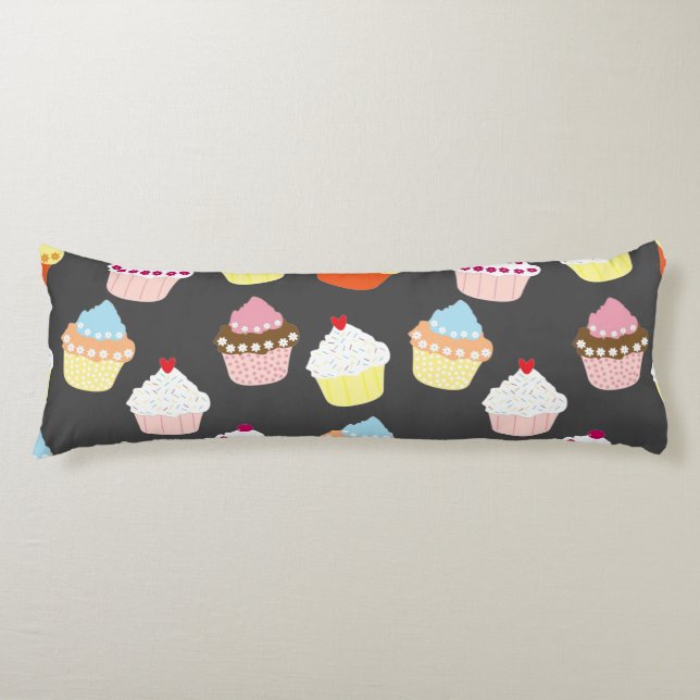 Delicious Decorated Birthday Cupcakes Body Pillow (Front)
