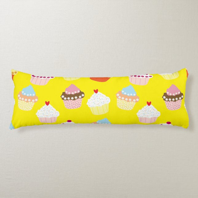 Delicious Decorated Birthday Cupcakes Body Pillow (Front)