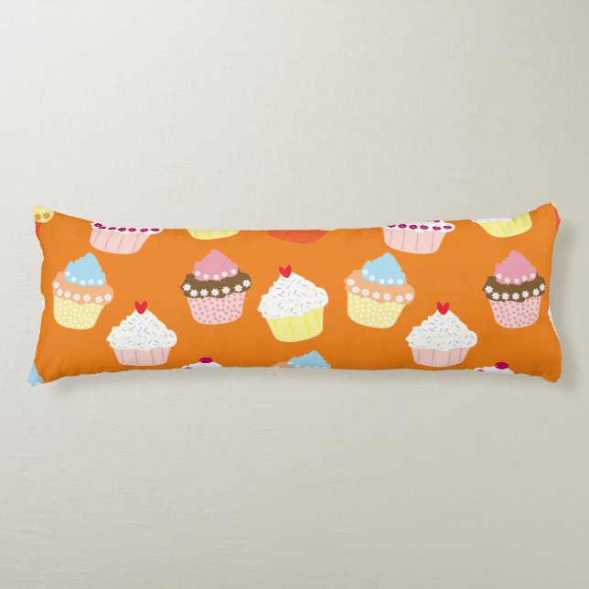 Delicious Decorated Birthday Cupcakes Body Pillow (Front)