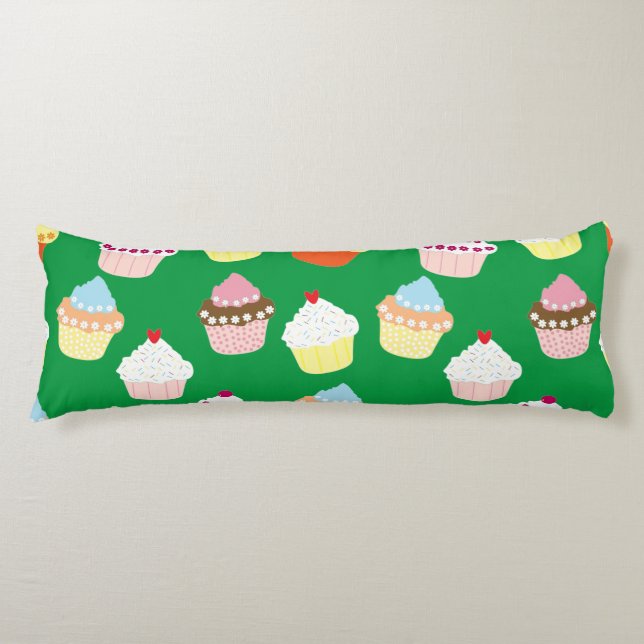 Delicious Decorated Birthday Cupcakes Body Pillow (Front)