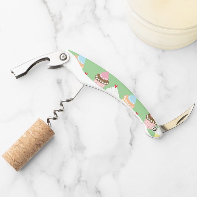 Delicious Decorated Birthday Cupcakes Corkscrew (Front)