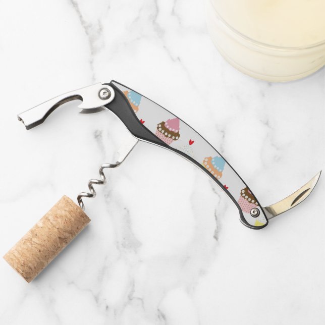 Delicious Decorated Birthday Cupcakes Corkscrew (Front)