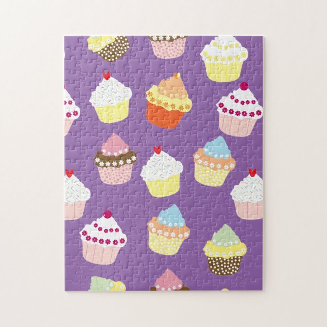 Delicious Decorated Birthday Cupcakes Jigsaw Puzzle (Vertical)
