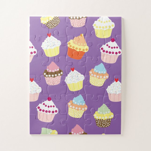 Delicious Decorated Birthday Cupcakes Jigsaw Puzzle (Vertical)