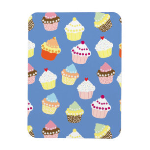 Delicious Decorated Birthday Cupcakes Magnet