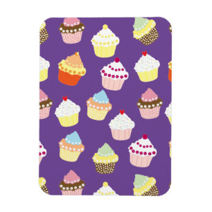 Delicious Decorated Birthday Cupcakes Magnet