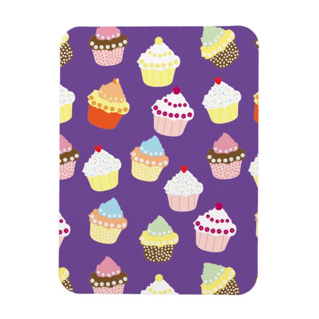Delicious Decorated Birthday Cupcakes Magnet (Vertical)