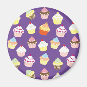 Delicious Decorated Birthday Cupcakes Magnet