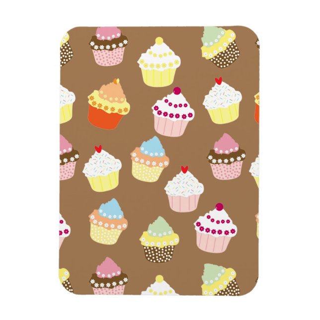 Delicious Decorated Birthday Cupcakes Magnet (Vertical)