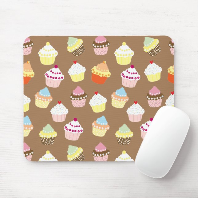 Delicious Decorated Birthday Cupcakes Mouse Pad (With Mouse)