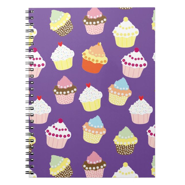 Delicious Decorated Birthday Cupcakes Notebook (Front)