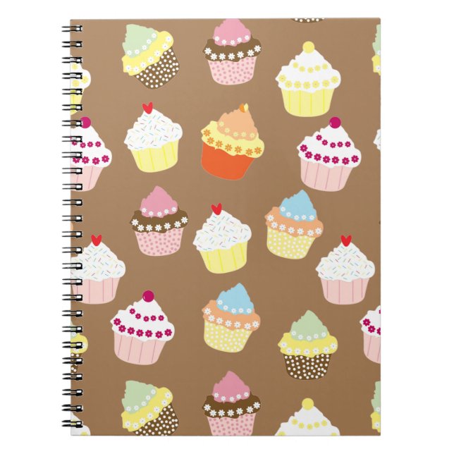 Delicious Decorated Birthday Cupcakes Notebook (Front)