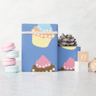 Delicious Decorated Birthday Cupcakes Wrapping Paper
