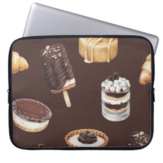 Delicious Desserts: Food Sketch Pattern Laptop Sleeve