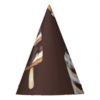Delicious Desserts: Food Sketch Pattern Party Hat
