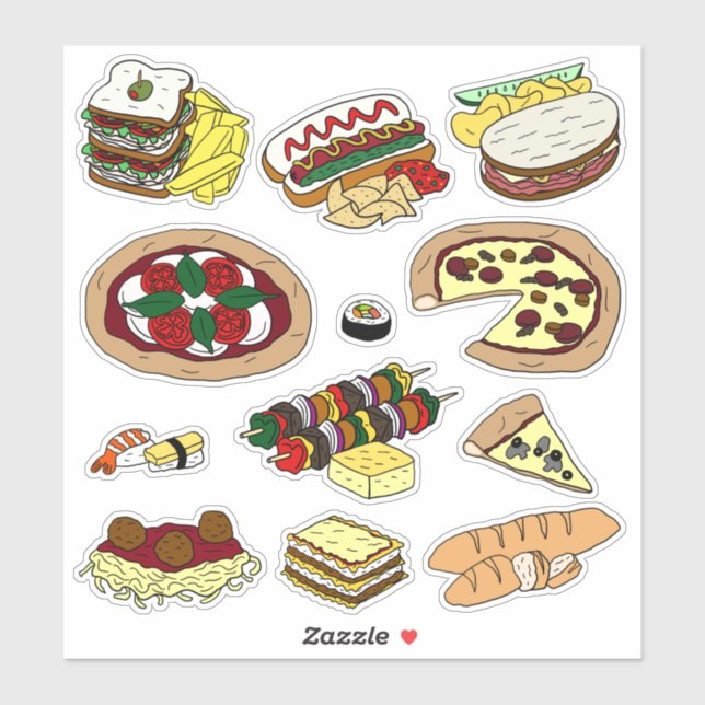 Delicious Dinner Stickers (Sheet)