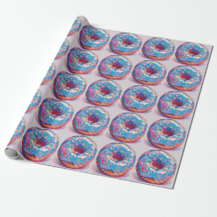 Delicious donut wrapping paper