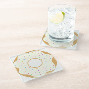 Delicious Doughnut Glass Coaster