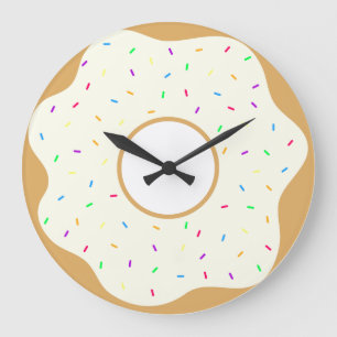 Delicious Doughnut Large Clock