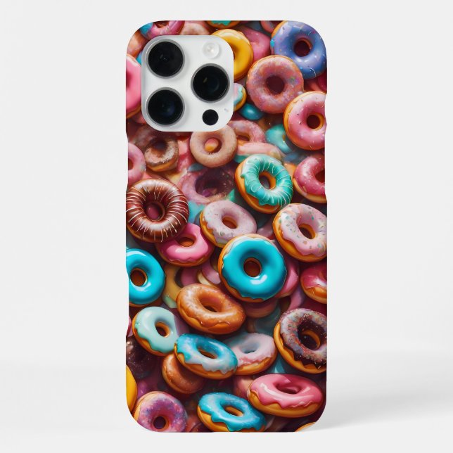Delicious doughnut pattern iPhone case (Back)