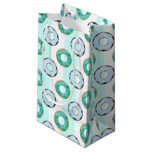 Delicious Doughnuts Turquoise Stripes Gift Bag