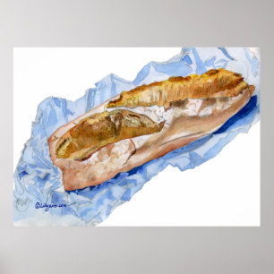 Delicious! French Bread Loaf Poster Print