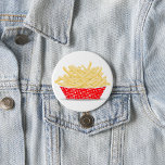 Delicious French Fries Retro Fast Food  7.5 Cm Round Badge<br><div class="desc">Add a fun and flavorful touch to your outfit or accessories with this French fries-themed button! Featuring a bold and vibrant illustration of a classic basket of crispy fries, this unique design is perfect for food lovers, fast food fans, and anyone who enjoys a retro diner aesthetic. Pin it on...</div>