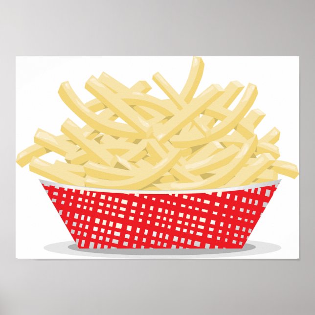 Delicious French Fries Retro Fast Food  Poster (Front)