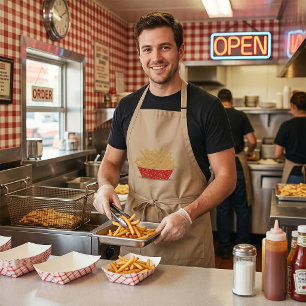 Delicious French Fries Retro Fast Food Standard Apron